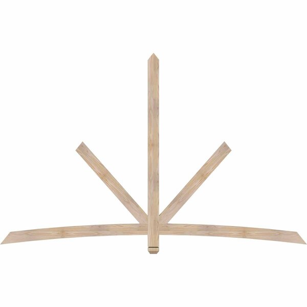 Ekena Millwork Alberta Smooth Timber Gable Bracket, Douglas Fir, 96"W x 60"H x 1 1/2"D x 3 1/2"F, 15/12 Pitch GBW096X60X0204ALB00SDF - main